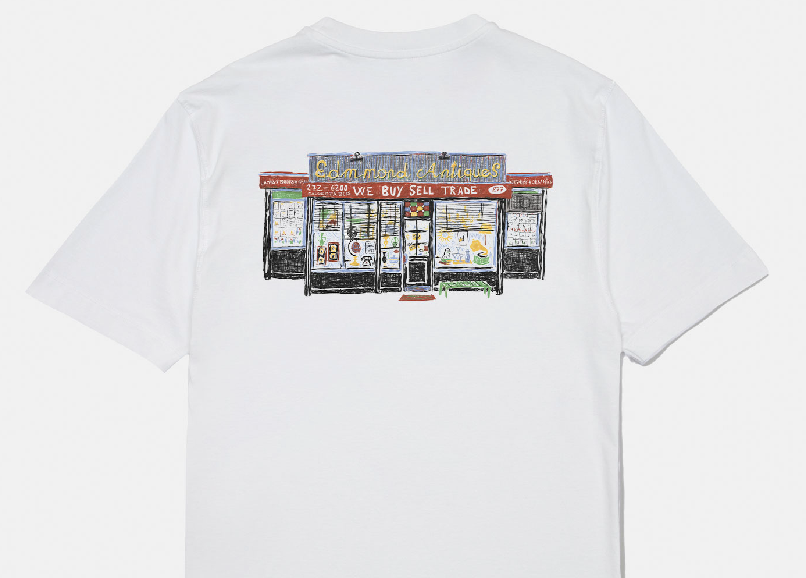 Edmmond Studios Antiques T-Shirt Herren Plain White
